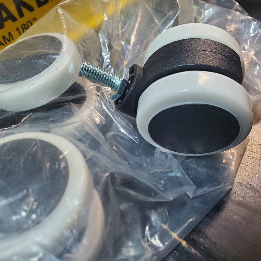 Black and White Caster Wheels